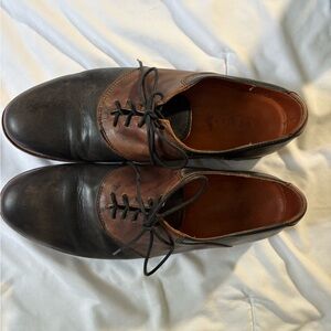 Bed Stu Two Tone Distressed Leather Oxford Shoes Size 11 Made Mexico